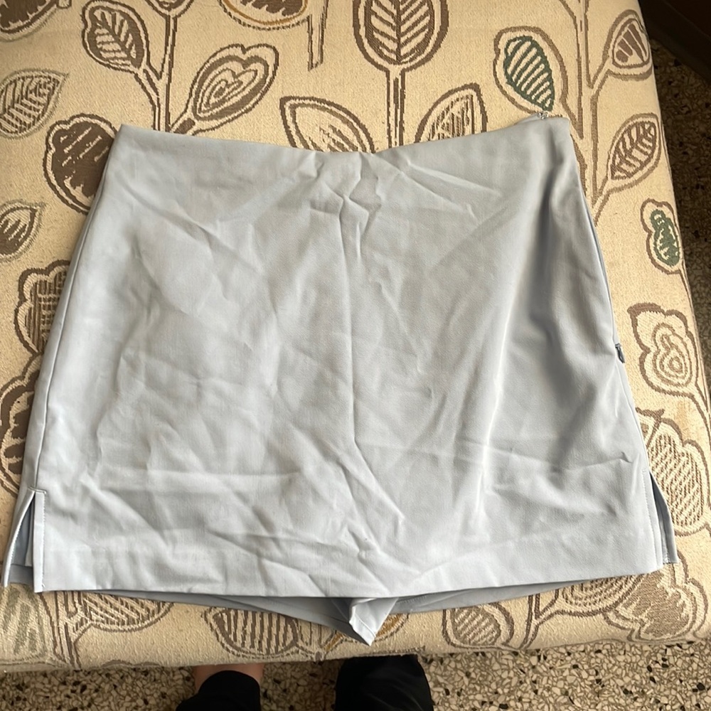 Light blue mini skirt